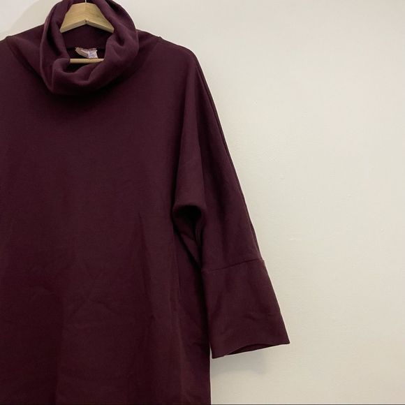 Vintage | Burgundy “Weekenders” Mock Neck Tunic Dress - Picture 3 of 14